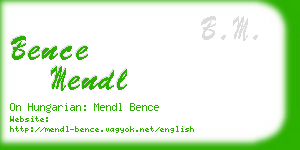 bence mendl business card